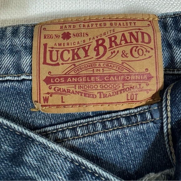 Lucky Brand Sienna Slim Boyfriend Jeans Patchwork Distressed  Size 2/26 - Picture 7 of 16